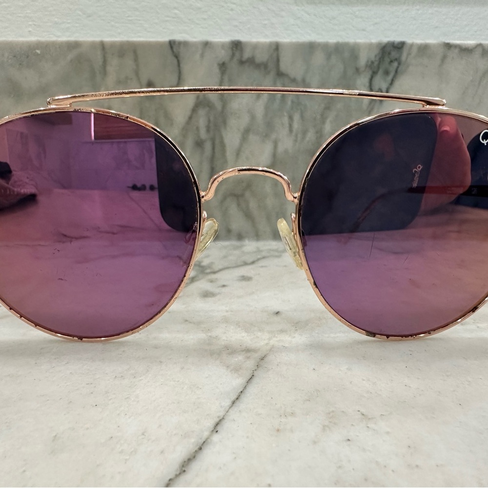 Quay Australia Outshine 126 Rose Gold Sunglasses
